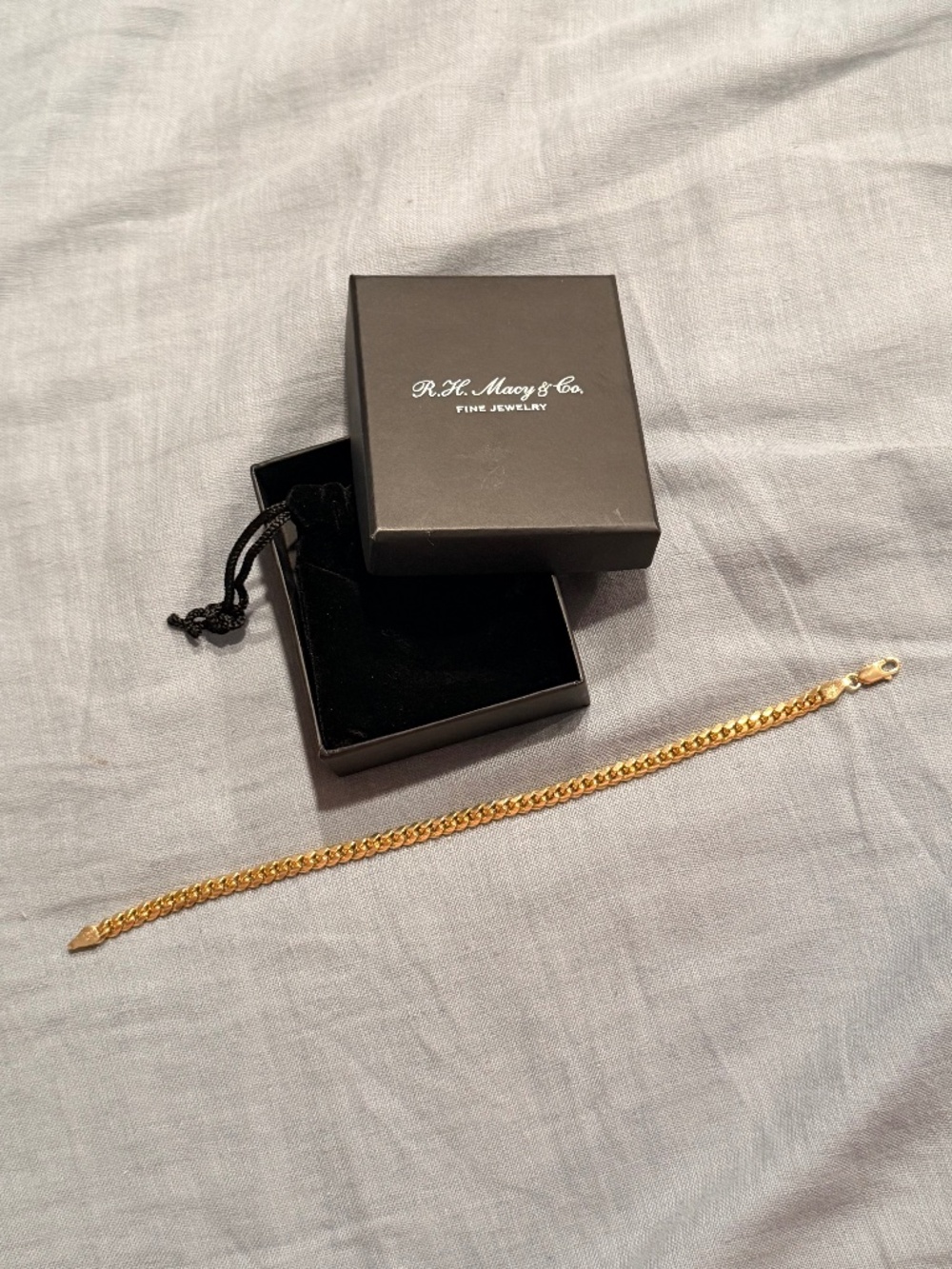 Men's Cuban Link Bracelet in 18k Gold-plated Sterling Silver & Sterling Silver
